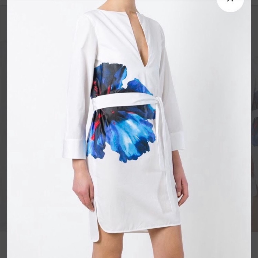 Dsquared floral belted shirt dress